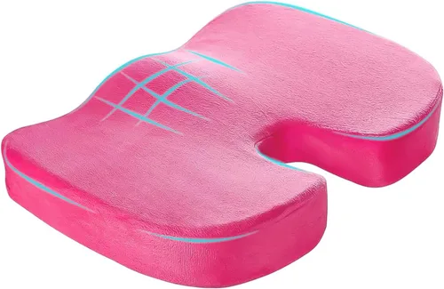 Vista 14 de Cojín para Asiento de Coche, Cojín de Espuma Viscoelástica para Alivio del Dolor de Coxis y Ciática, Cojín de Asiento Ergonómico Cómodo para Silla