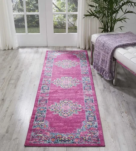 Vista 40 de Nourison Passion Alfombra marfil/negro, de 2 pies 2 pulgadas x 10 pies, fácil de limpiar, no desprende pelo, para habitación, sala, comedor, cocina