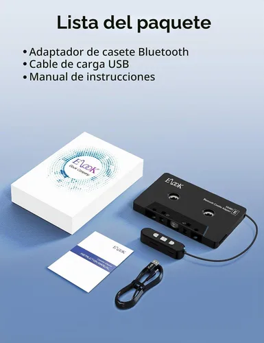 Vista 8 de Elook - Adaptador de casete a Bluetooth para coche con tarjeta micro SD, color negro Llamada manos libres, receptor de casete Bluetooth 5.1