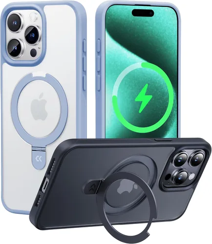 Vista 64 de CASEKOO - Funda diseñada para iPhone 14 Pro con soporte magnético invisible [protección contra caídas de grado militar] [compatible con MagSafe]