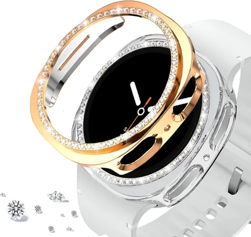 Vista 11 de DEALELE Paquete de 1 + 3 fundas compatibles con Samsung Galaxy Watch 7 Ultra (1.772 pulgadas), funda protectora de policarbonato transparente