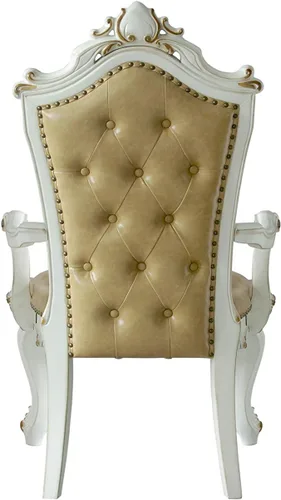 Vista 4 de ACME Muebles Picardía silla de brazo (juego de 2), PU y perla antigua