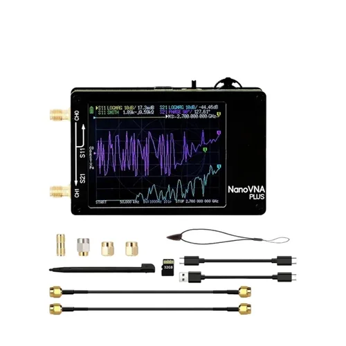 Vista 3 de Spectrum Analyzer, 50Khz-2.7Ghz Vector Network Analyzer Rechargeable Nanovna Plus Antenna Spectrum for Transmission Coefficients(Analyzer 32G SD
