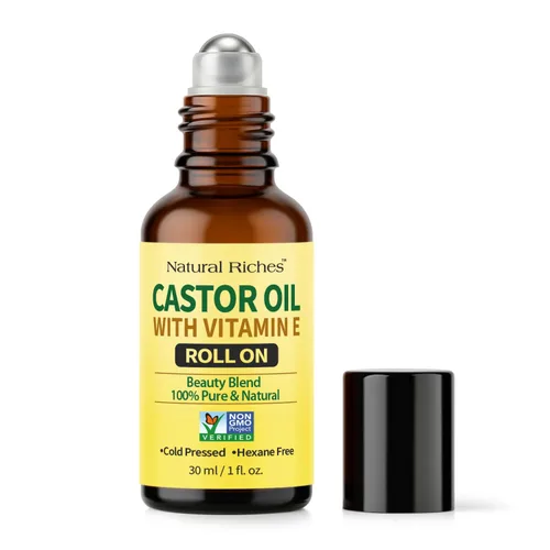 Vista 16 de Natural Riches Rollo de aceite de árbol de té con ricino en 1 fl oz