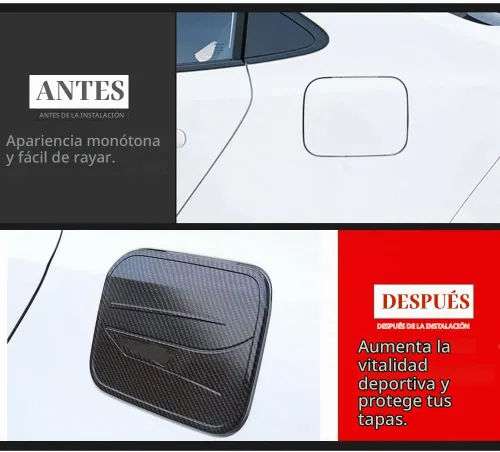 Vista 2 de BOYUER Para Corolla 2020-2026, 2019-2025 Corolla Hatchback ABS de fibra de carbono cromado, combustible, tanques de gas, tapa de llenado, cubierta