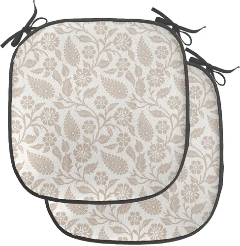 Vista 119 de Ambesonne Flamingo - Cojín de asiento para silla, diseño de fantasía exótica con elementos de vida silvestre hawaiana en colores pastel, acolchado