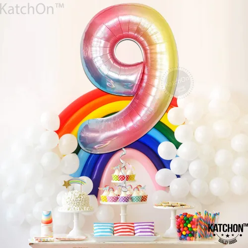 Vista 1287 de KatchOn Globo negro del número 1 de 40 pulgadas, globo de feliz cumpleaños Large Mylar Number One Balloon for 1st Birthday Decorations, Foil