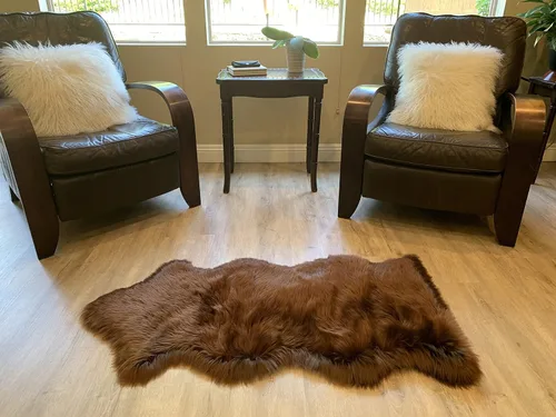 Vista 23 de LAMBZY Alfombra de pelo de oveja sintética, hipoalergénica, súper suave, sedosa para sala de estar, habitación de los niños, sofá