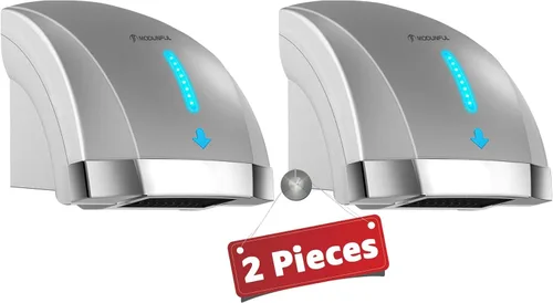 Vista 12 de modunful Secadores de manos compactos para baños domésticos: secador de manos Turbo Power con enchufe de 110V, flujo de aire dual, D5 Ease Pure