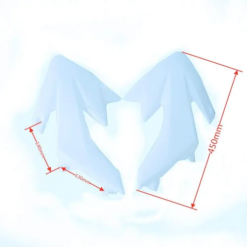 Vista 2 de CRF50 Kit de guardabarros de cuerpo de plástico blanco para bicicletas chinas CRF XR de 50 cc Pit Dirt incluyendo todos los tornillos de montaje