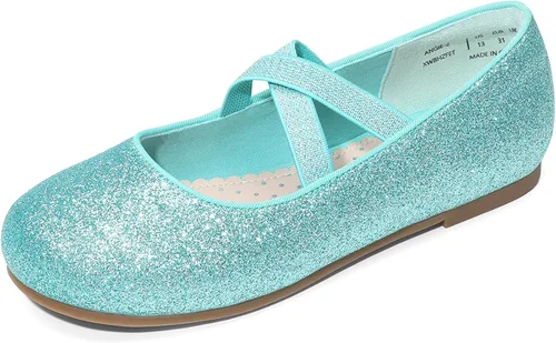 Vista 17 de Dream Pairs Girls Ballerina Dress Shoes Mary Jane Flats Negro