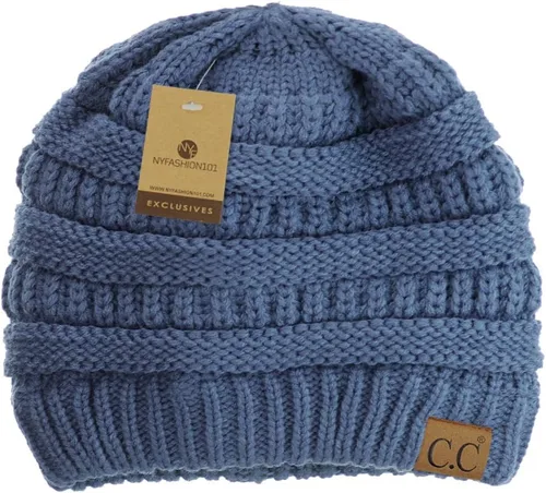 Vista 218 de C.C Trendy Warm Chunky Soft Stretch Cable Knit Beanie