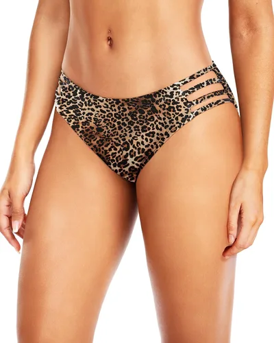 Vista 12 de Tempt Me Parte inferior de bikini con tiras para mujer, cobertura completa, parte inferior de traje de baño, parte inferior de bikini Negro-2