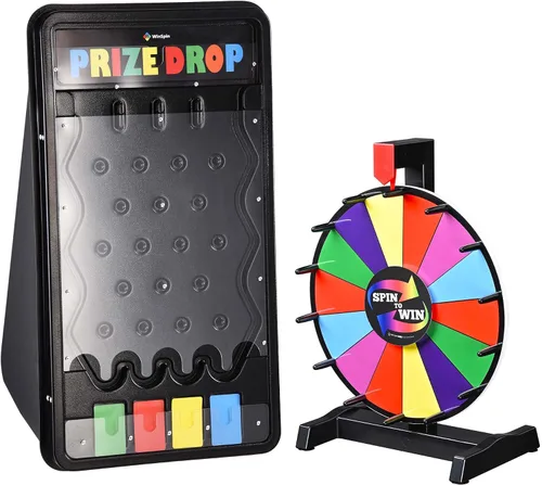 Vista 10 de WinSpin Rueda de premio de 12" que sobremesa 14 ranuras resistente editable