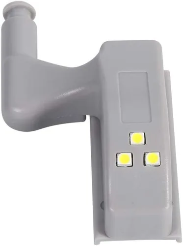 Vista 2 de Luz LED con sensor de bisagra de gabinete, 10 piezas universal de bisagra LED para armario, luz inteligente para cocina, sala de estar, dormitorio