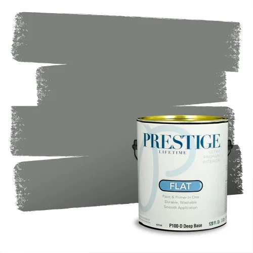 Vista 206 de Prestige Paints - Pintura exterior e imprimación en uno, 1 galón, plano, compatibilidad comparable con el color menta «Whipped Mint» de Behr