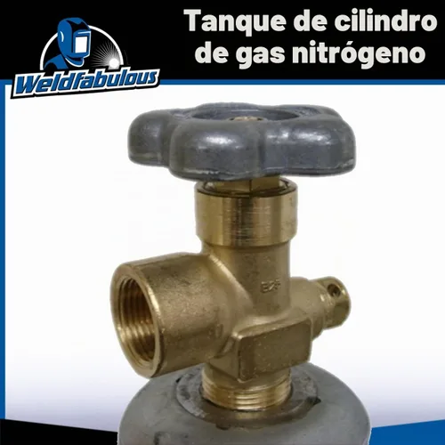 Vista 4 de Weldfabulous Tanque de cilindro de gas nitrógeno de 125 cu/ft - COMPLETO