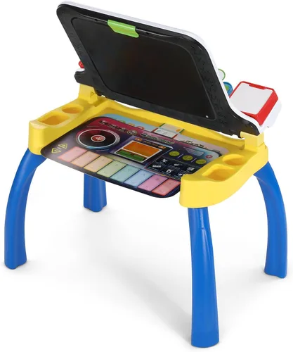 Vista 4 de VTech Escritorio de actividades Deluxe para explorar y escribir (embalaje sin frustraciones), Azul