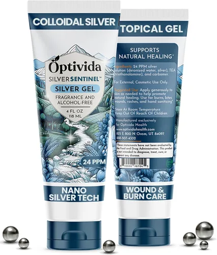 Vista 8 de Crema de Sanación de Piel Optivida Nano Silver - Ungüento para la Sanación de la Piel. Solución Tópica Hidratante y Sanadora para Quemaduras