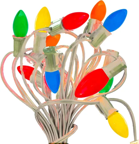 Vista 3 de EST. LEE DISPLAY L D 1902 Bombillas de repuesto para interiores y exteriores, C7, de cerámica, para Navidad, multicolor sólido