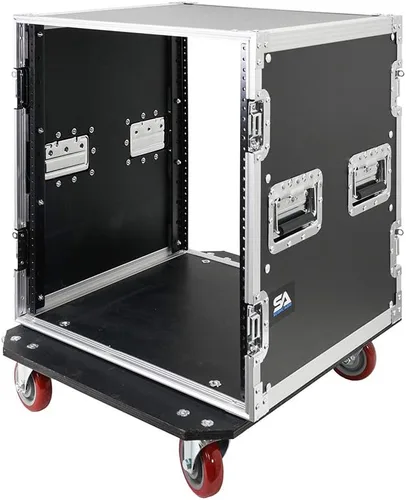 Vista 8 de Seismic Audio - 12 Space Pro Audio DJ Road Rack Case con ruedas - 12U Pro Tour Grade Rack