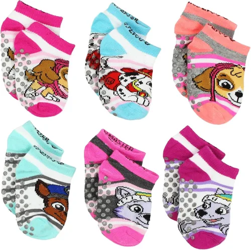 Vista 2 de Nick Jr. Paw Patrol - Paquete de 6 calcetines Gripper para niñas (12-24 meses, multicolor), BlancoMulticolor