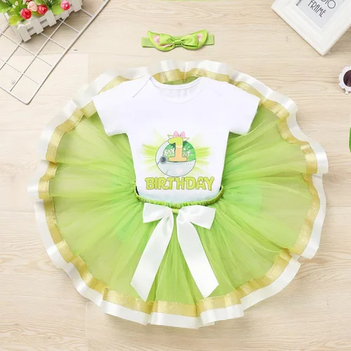 Vista 39 de ODASDO Conjunto de 3 piezas con temática de animla para bebé niña