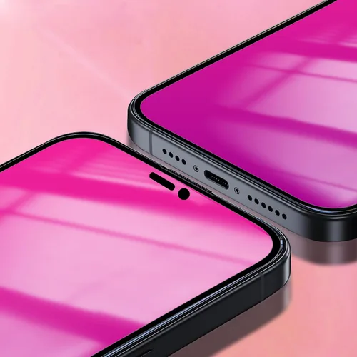 Vista 7 de Paquete de 2 protectores de pantalla de privacidad para iPhone 11 Pro Max/XS Max, vidrio templado antiespía, efecto espejo colorido degradado