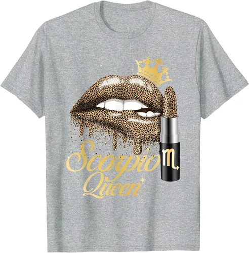 Vista 28 de Scorpio Queen - Zodiac Sign Horoscope Birthday T-Shirt Negro