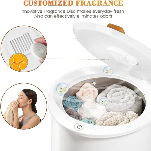 Vista 4 de Keenray Calentador de toallas, cubo calentador de toallas de lujo, calentador de toallas grande para baño, apagado automático, se adapta a hasta dos