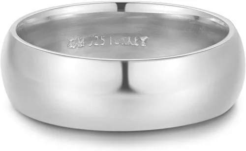 Vista 3 de EVE'S ADDICTION Custom Engraved Sterling Silver Men's & Women's 6mm Ring (ring sizes 5 to 13) Personalized Wedding Bands - Class Rings - Initial Ring