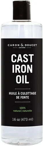 Vista 8 de CARON & DOUCET - Aceite para Sazonado y Limpieza de Hierro Fundido ¡100% a Base de Plantas y Grado Alimenticio! Ideal para Sazonar, Restaurar