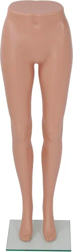 Vista 8 de SSWBasics Forma de pata de maniquí de plástico para mujer, altura 43 pulgadas, con base, plástico de medio cuerpo