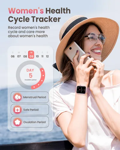 Vista 7 de Smart Watch for Women Men Fitness 1.85" Smart Watch with 30 Days+ Battery Life MakeRecive Call Heart Rate SpO2 Sleep Monitor 120+ Sport IP68