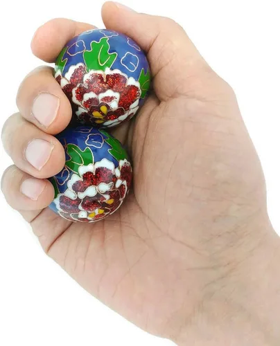 Vista 3 de Top Chi Bolas de peonía Baoding de alta calidad. Bolas chinas de salud chinas para terapia de manos, ejercicio y alivio del estrés