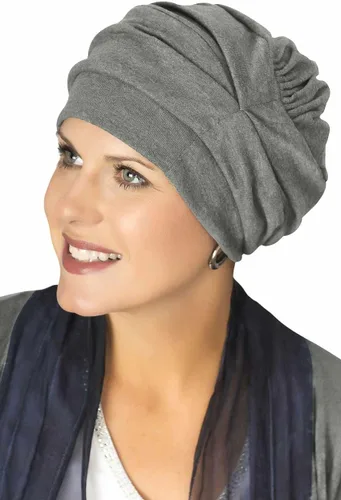 Vista 12 de Trinity Turbante 100% algodón - ¡3 estilos en uno! Sombreros encorvados para quimioterapia, para pacientes con cáncer.