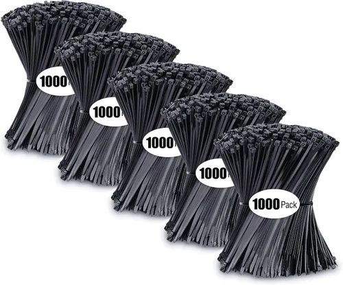 Vista 8 de Bridas de 4 pulgadas (paquete de 200), bridas pequeñas con resistencia a la tracción de 18 libras, color negro, por TANTTI Supply