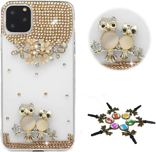 Vista 50 de Sparkle - Funda para teléfono compatible con Samsung Galaxy Z Flip 2 5G - Elegante - Funda 3D hecha a mano con diseño de diamantes de imitación