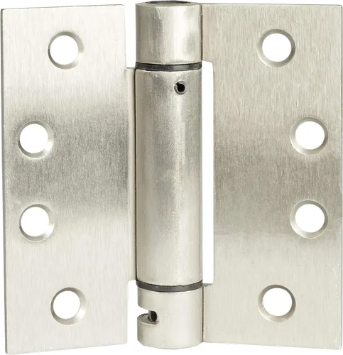 Vista 8 de Ilyapa Bisagras de puerta de cierre automático, paquete de 2, bisagra de resorte de mortaja de bronce aceitado, 4 x 4 pulgadas para puertas