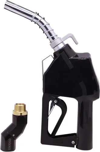 Vista 12 de Boquilla de combustible de 1 pulgada NPT con apagado automático verde para bomba de gasolina, boquilla resistente con manguera de combustible