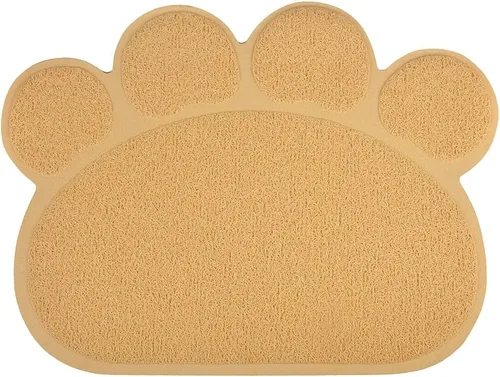 Vista 6 de DM Tapete grande en forma de pata, para caja de arena para gatos, 23.5 x 17.5 pulgadas