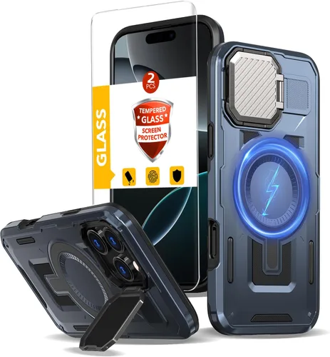 Vista 10 de Funda magnética para Google Pixel 9A compatible con cargador inalámbrico MagSafe, para Pixel 9A, funda de teléfono integrada de 360 °, con 2