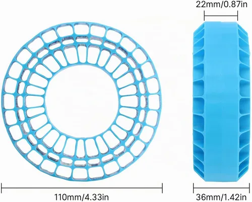 Vista 6 de INJORA Inserto de goma de silicona para neumático de 4.646-4.803 in, diámetro exterior de 4.75 pulgadas, azul