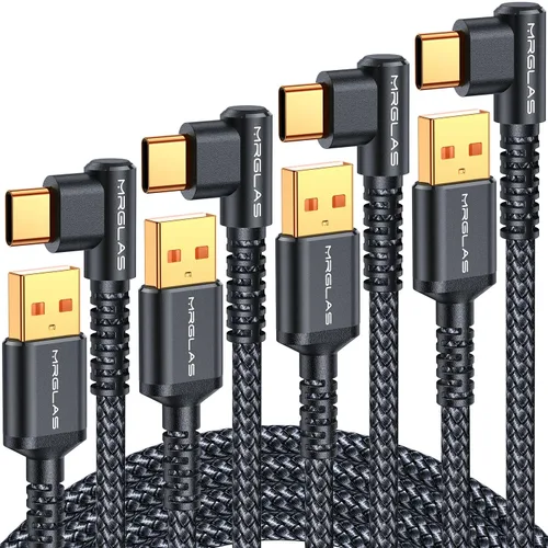 Vista 20 de MRGLAS Cable USB C 3.2A, cable USB a USBC (paquete de 4), cable de carga Gris