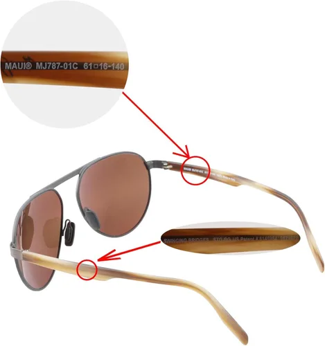 Vista 5 de Walleva Lentes de repuesto para gafas de sol Maui Jim Castles, múltiples opciones disponibles