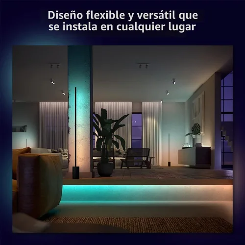Vista 5 de Philips Hue Extensión de tira de luz LED inteligente de 3 pies para interiores, efecto multicolor fluido, requiere kit base, 1 paquete, control