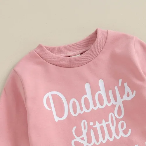 Vista 5 de Conjunto de sudadera con letras de leopardo para recién nacido, ropa de otoño e invierno