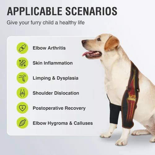 Vista 3 de Codera para perros pequeños, soporte de codo de doble pierna para callos, úlceras por presión y recuperación, diseño suave y transpirable