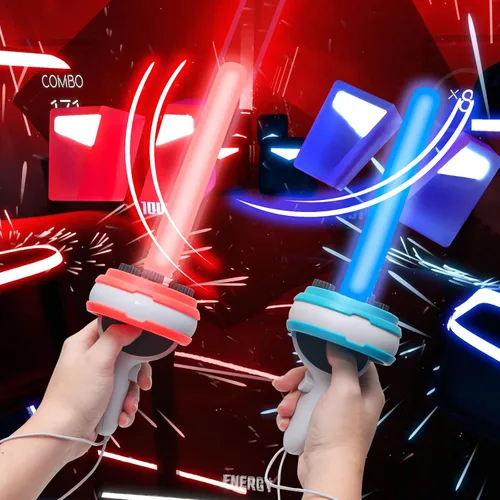 Vista 4 de Beat Saber Oculus Quest 2 Accessories, Oculus Quest 2 Sword Grip,Oculus Quest 2 Holder White, Headset Display Stand Compatible with Oculus Quest