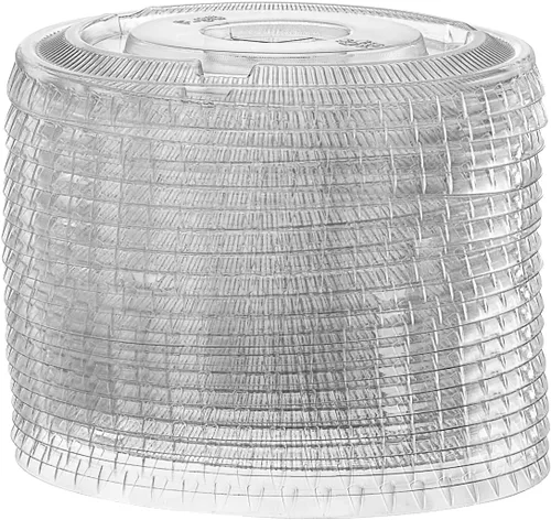 Vista 9 de Vasos de plástico transparente con tapas, sin BPA, 20 onzas, tazas de café desechables con borde enrollado, 100 piezas para oficina, tienda